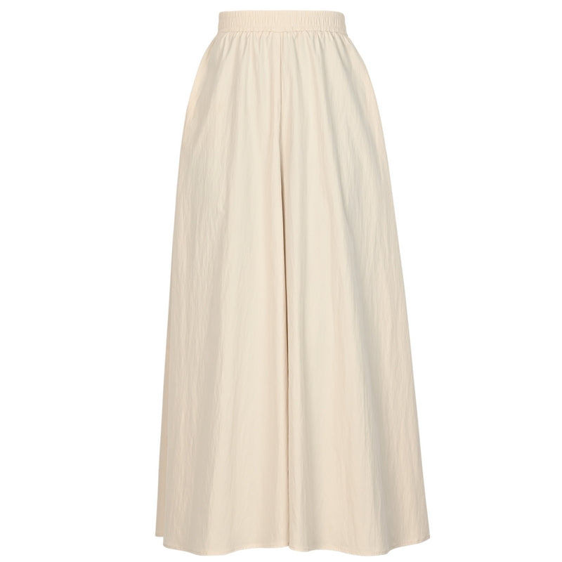Summer Vacation Style Cropped Wide-Leg Pants