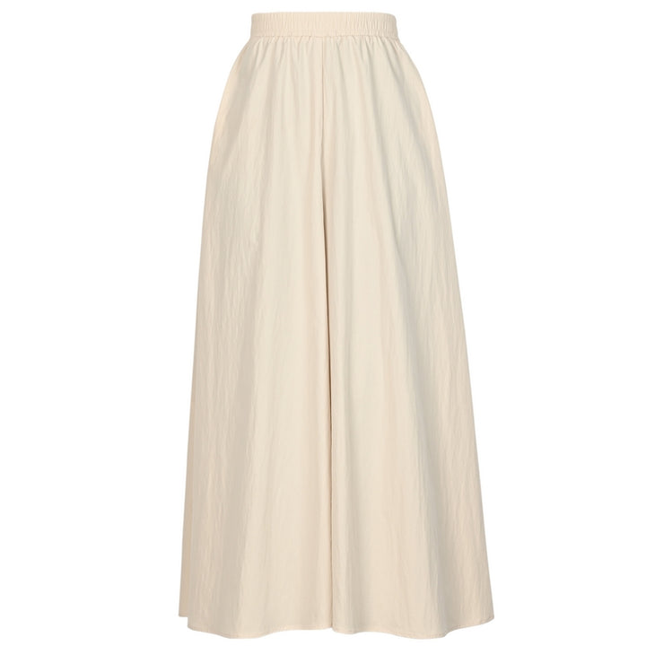Summer Vacation Style Cropped Wide-Leg Pants