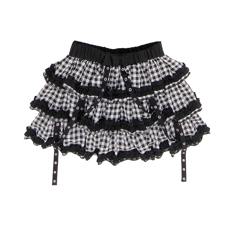Y2K Light Subculture Cropped Mini Skirt