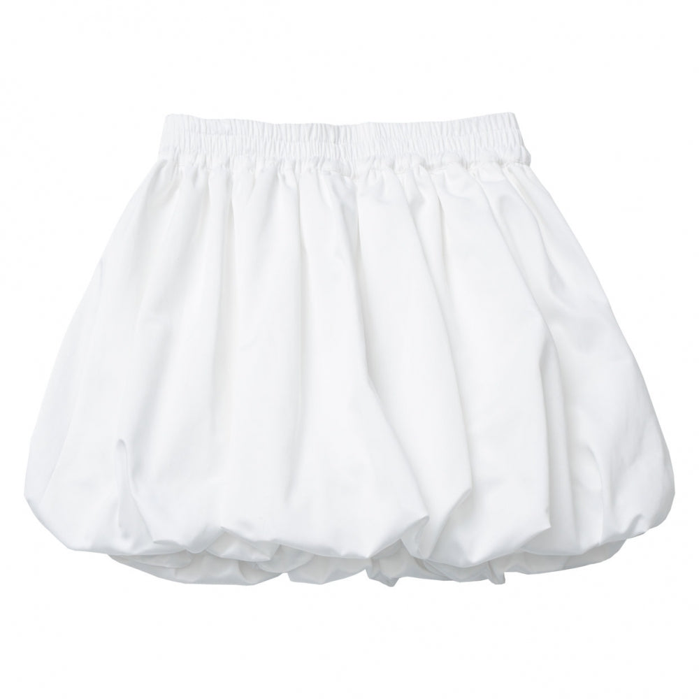 Gray Summer Short-sleeve Hoodie / T-Shirt / White Puff Skirt