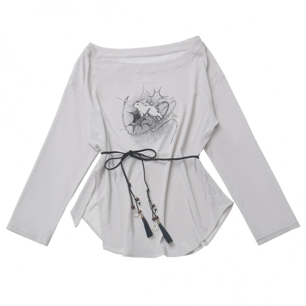 Gray and white summer T-shirt / pants