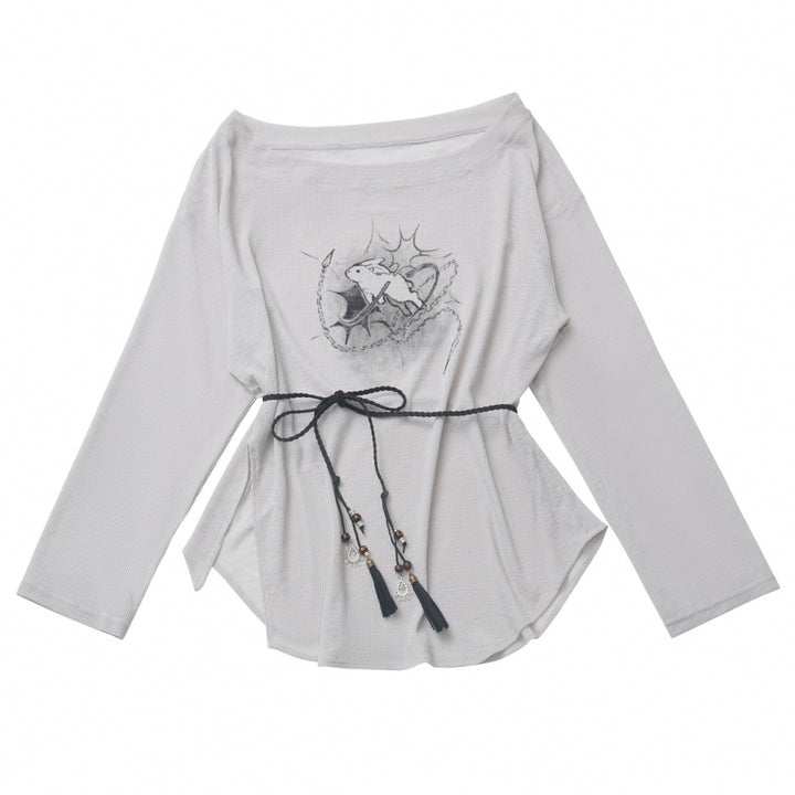 Gray and white summer T-shirt / pants