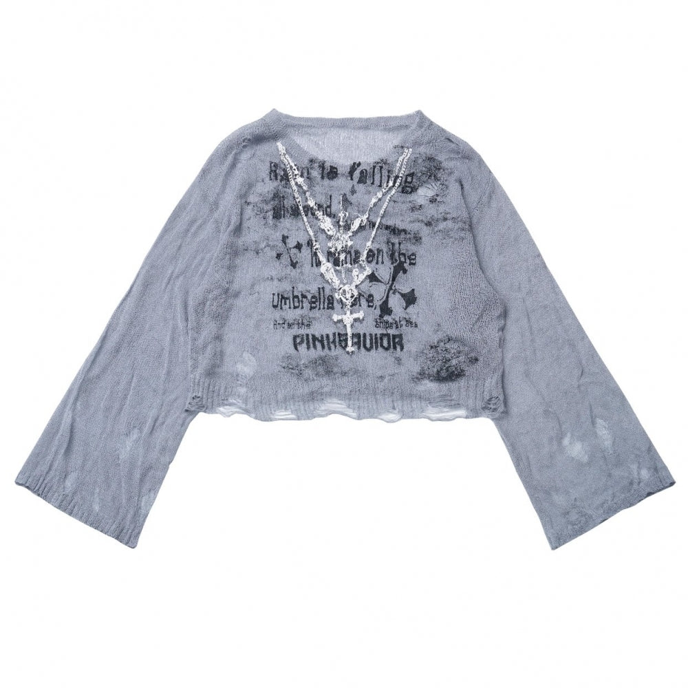 Summer Gray Crop Top / plaid Vest / skirt