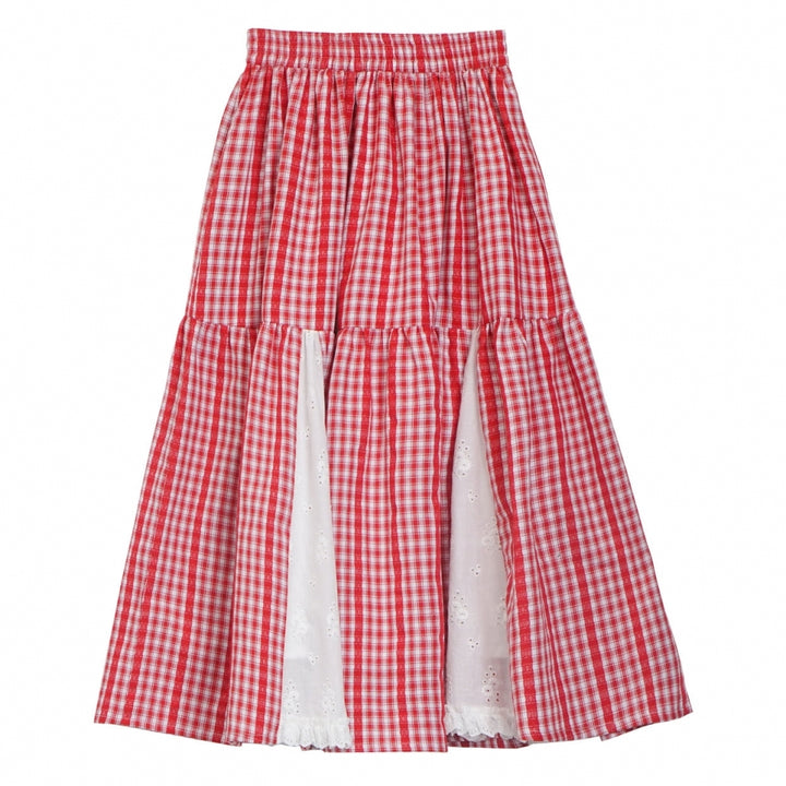 Graffiti Animal Print Short-Sleeve T-Shirt / Plaid Skirt