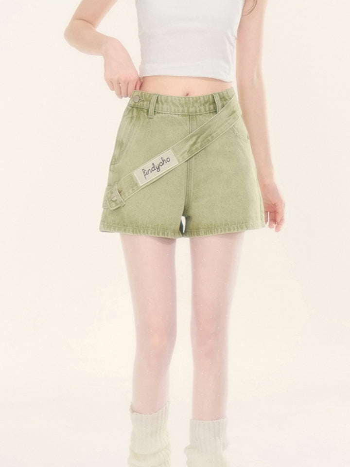 Summer Casual Style High-Waisted Denim Shorts