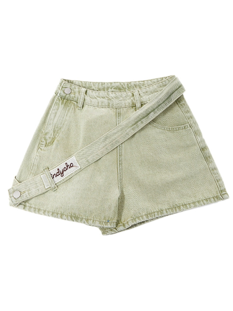 Summer Casual Style High-Waisted Denim Shorts