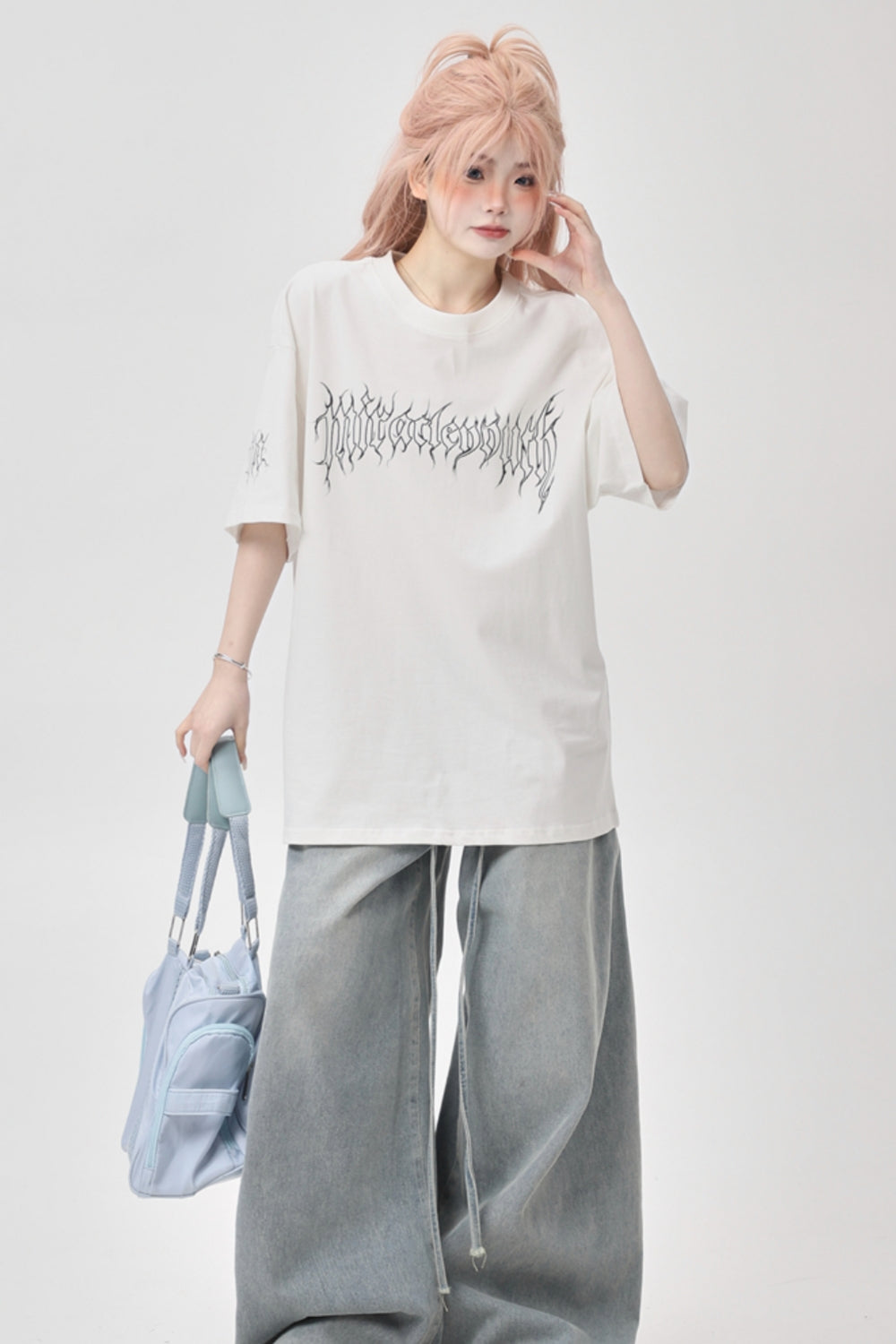 Niche Letter Print Short-Sleeve T-Shirt