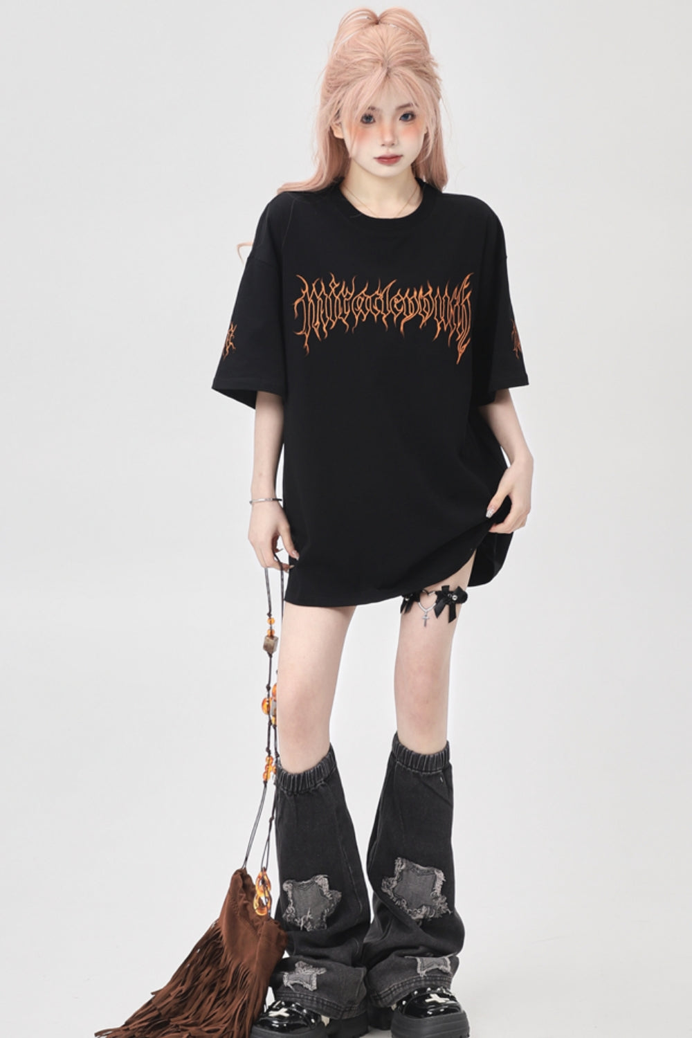 Niche Letter Print Short-Sleeve T-Shirt