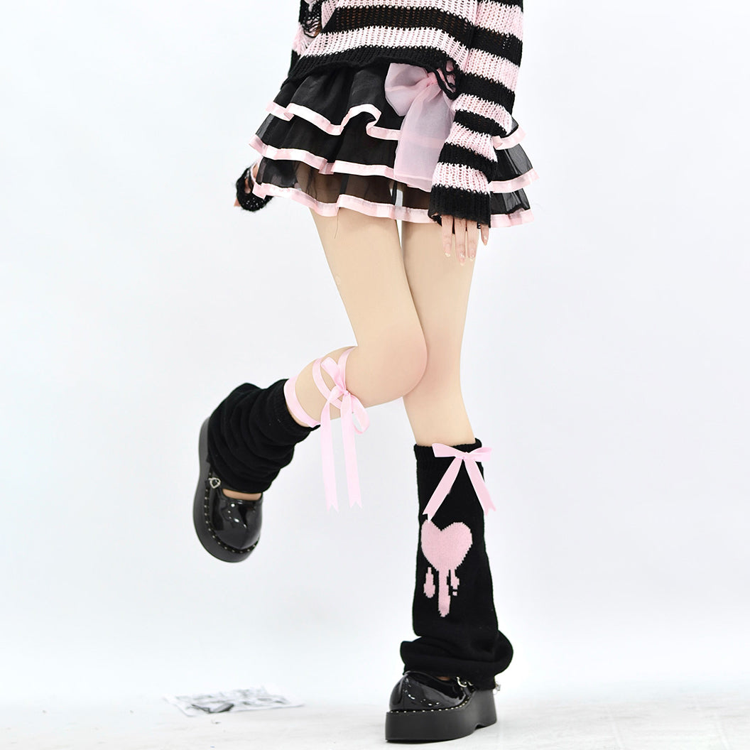 Love Heart Leg Warmers Socks