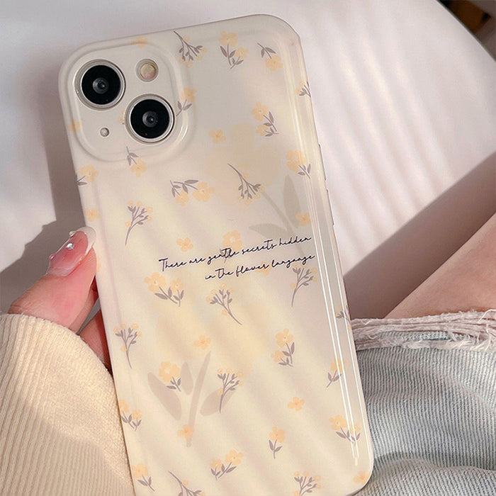 Yellow Floral iPhone Case AirPods Case