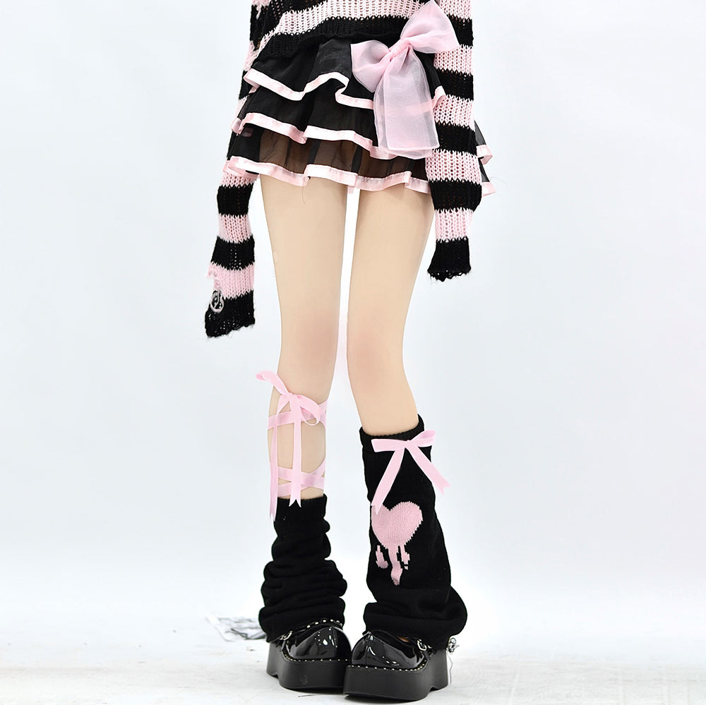 Love Heart Leg Warmers Socks