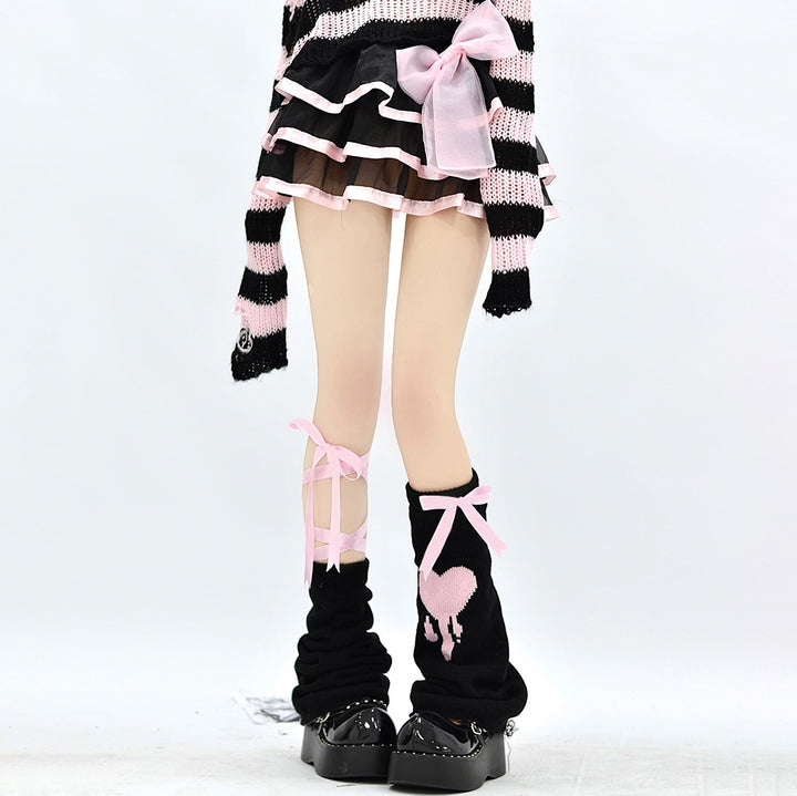Love Heart Leg Warmers Socks