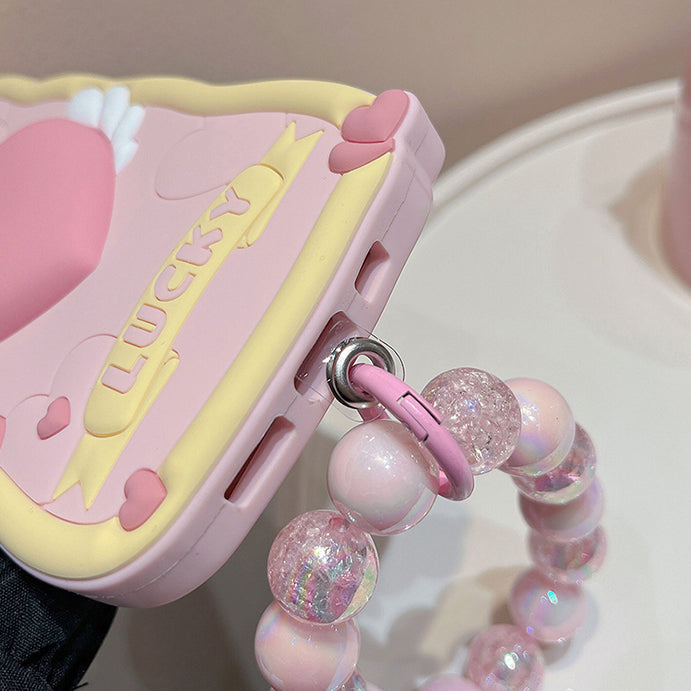 Pink Love Heart iPhone Case