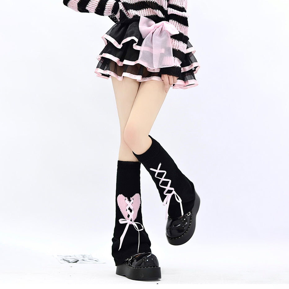 Love Heart Leg Warmers Socks