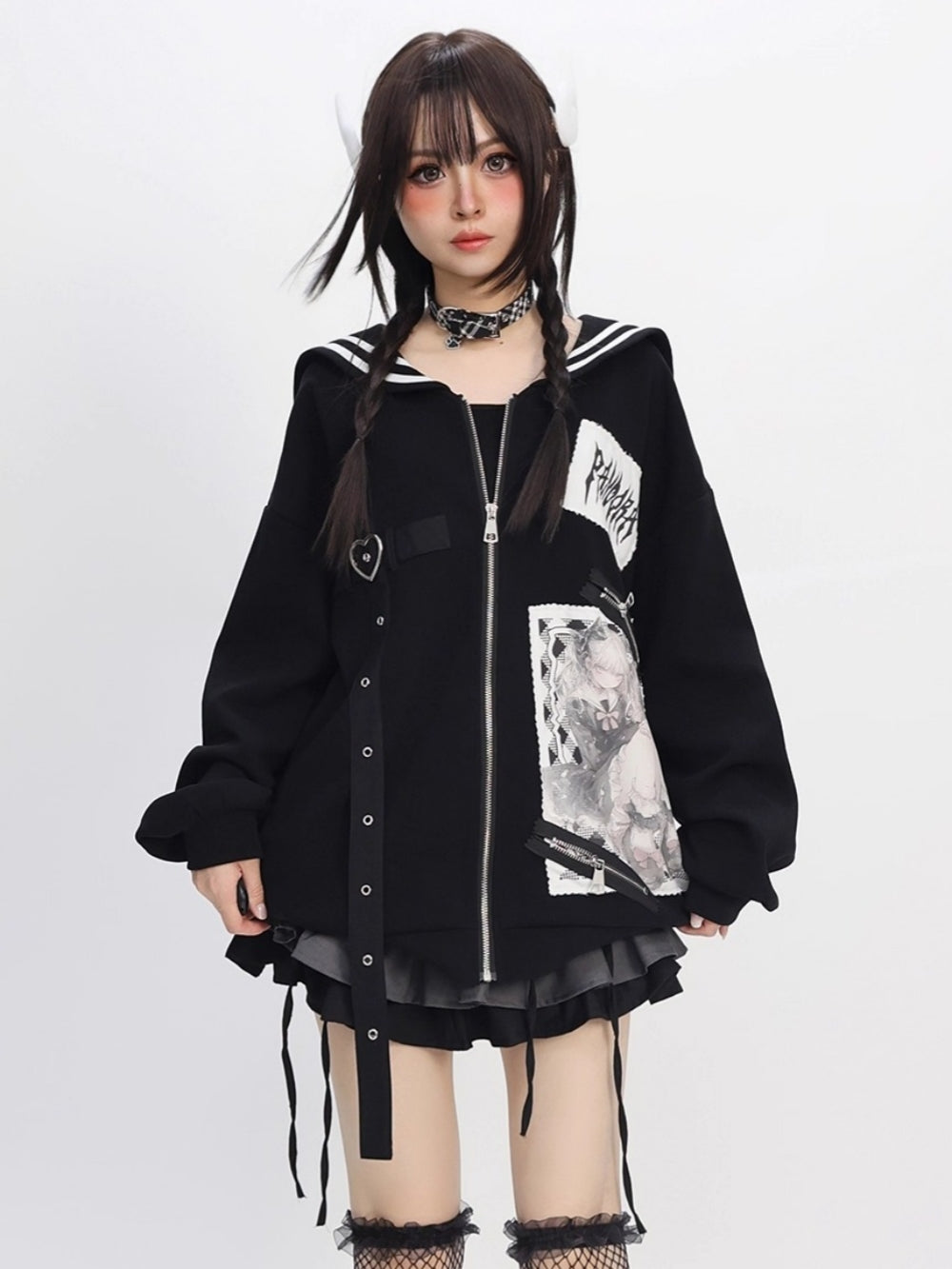 Pandora Girls Sailor Jacket - Edgy Cute Cardigan Chic