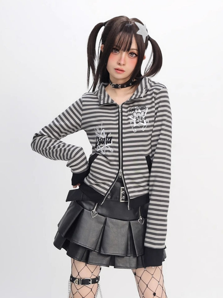 Rebel Koala Striped Hoodie