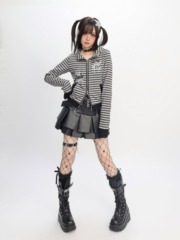 Rebel Koala Striped Hoodie