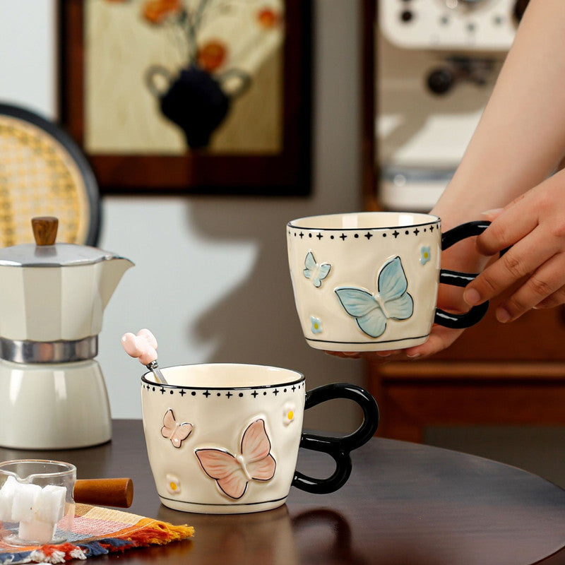 Retro butterfly mug