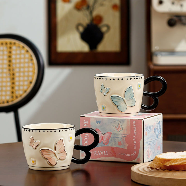 Retro butterfly mug