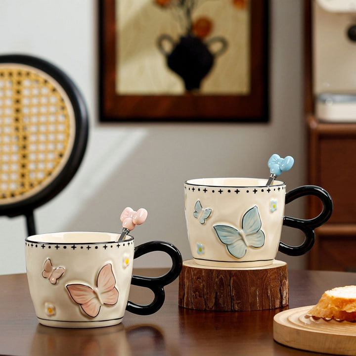 Retro butterfly mug