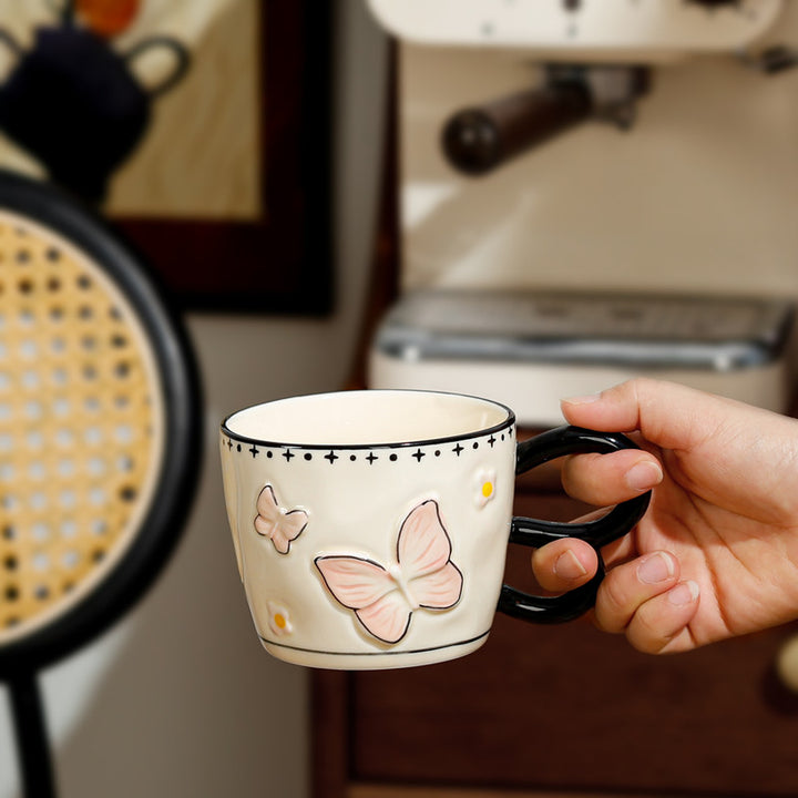 Retro butterfly mug