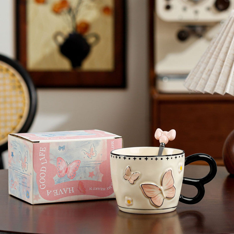 Retro butterfly mug