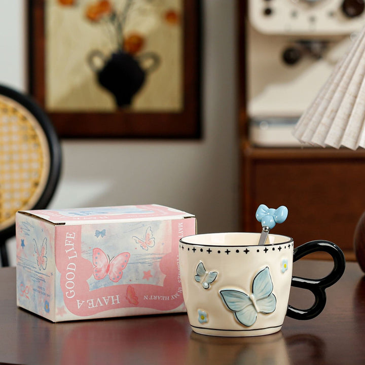 Retro butterfly mug