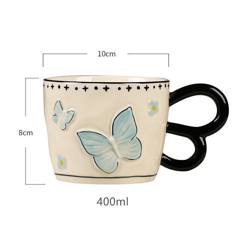 Retro butterfly mug