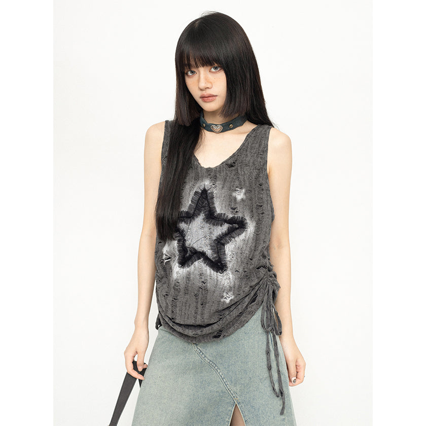 American-style vintage sleeveless vest top