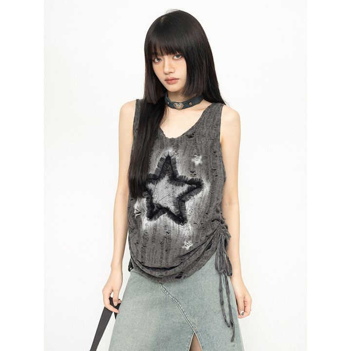 American-style vintage sleeveless vest top
