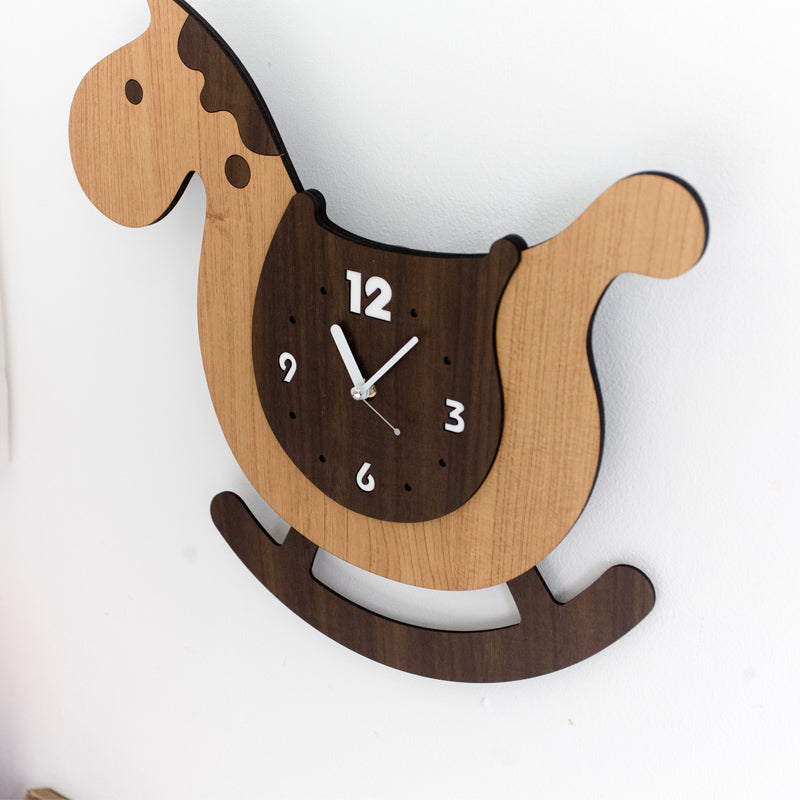 Wooden rocking horse Wall Clock
