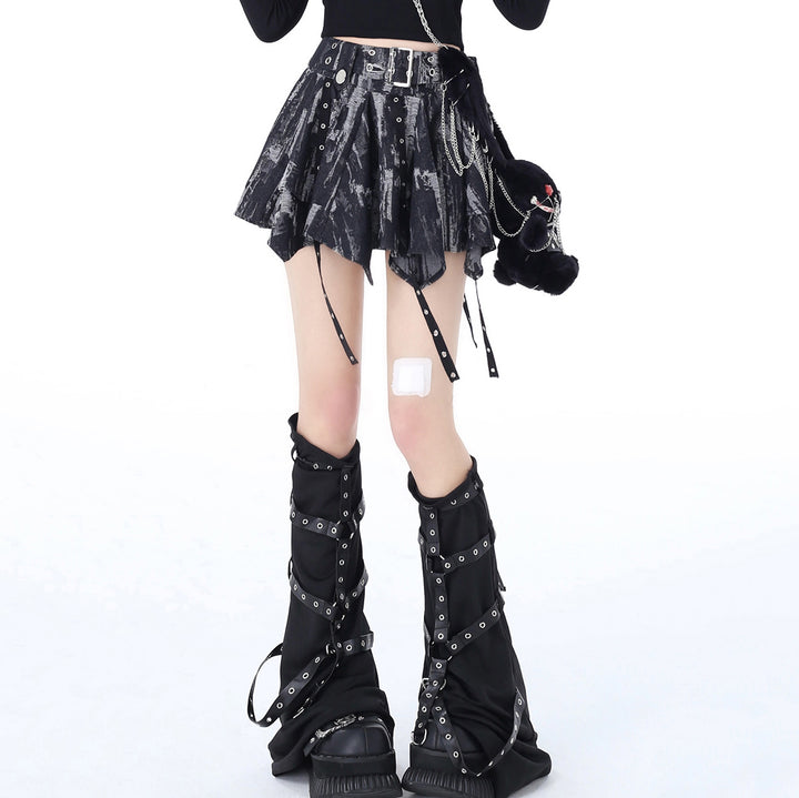 Tie-Dye Irregular Vintage Spring/Summer Denim Half Skirt