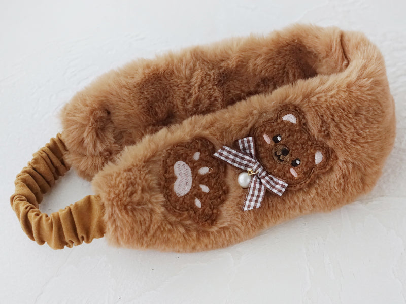 Plush Faux Fur Bear Headband