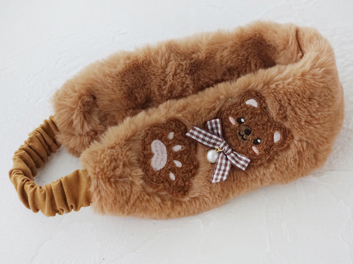 Plush Faux Fur Bear Headband