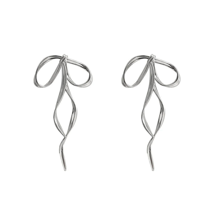 Silver Bowknot Earrings