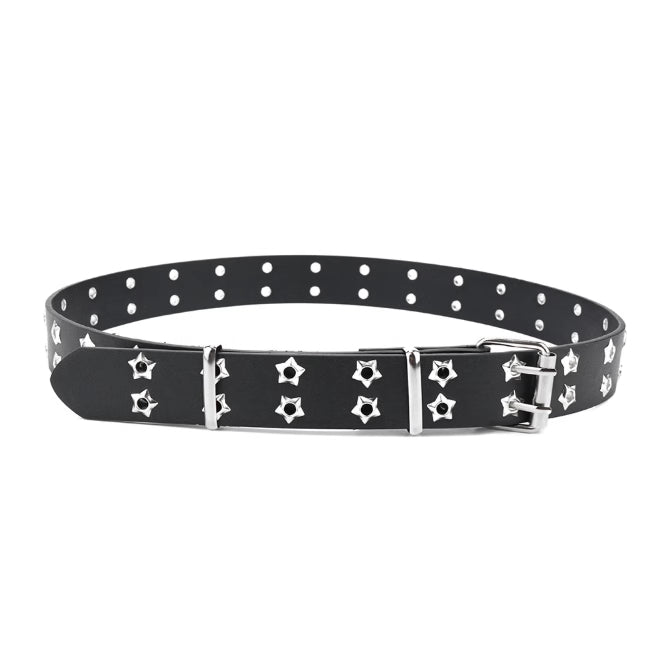 Skull Embroidery Zipper Punk Black High-waisted Jeans