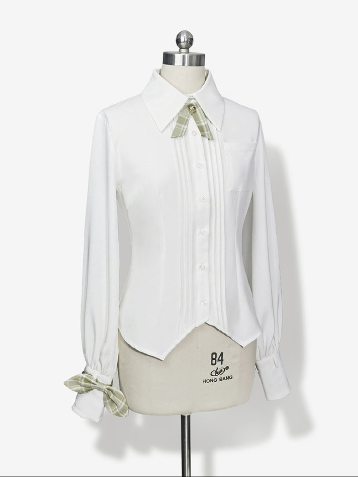 Matcha Green Retro Vest/Shirt/Capri Pants for Spring and Autumn