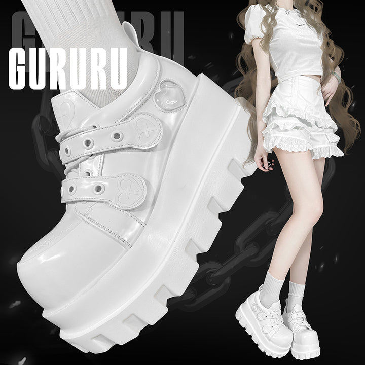 Punk Heart Cross Platform Shoes