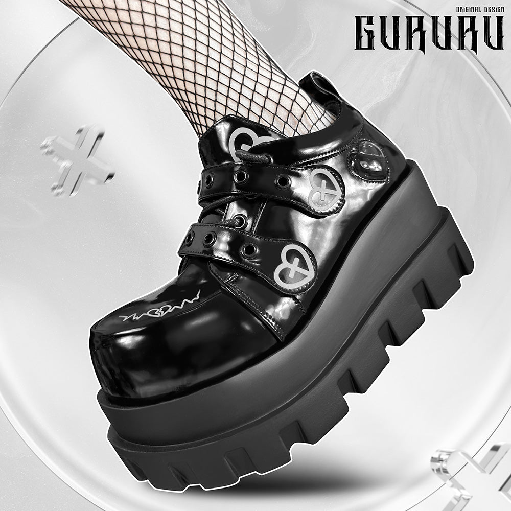 Punk Heart Cross Platform Shoes
