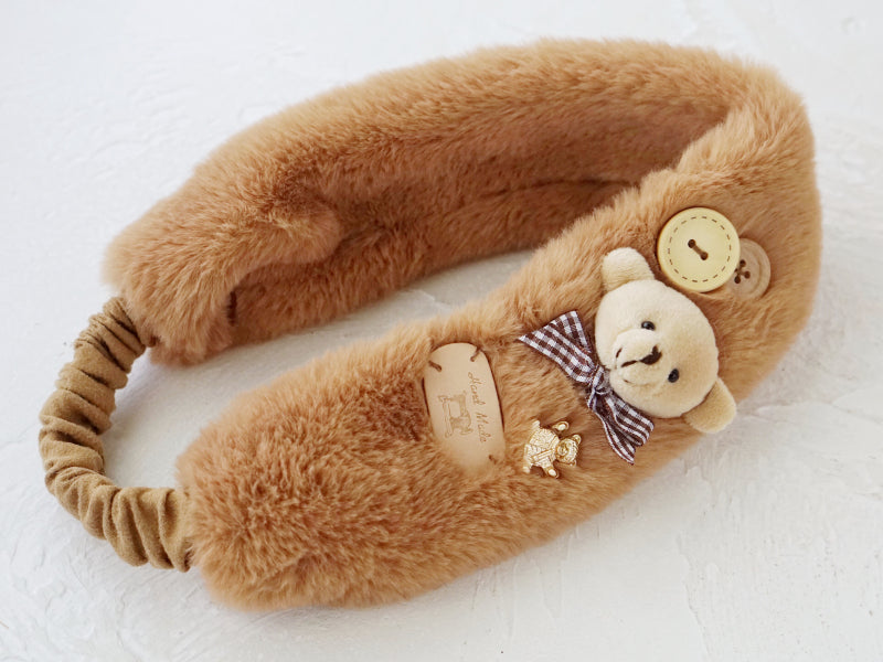 Plush Faux Fur Bear Headband