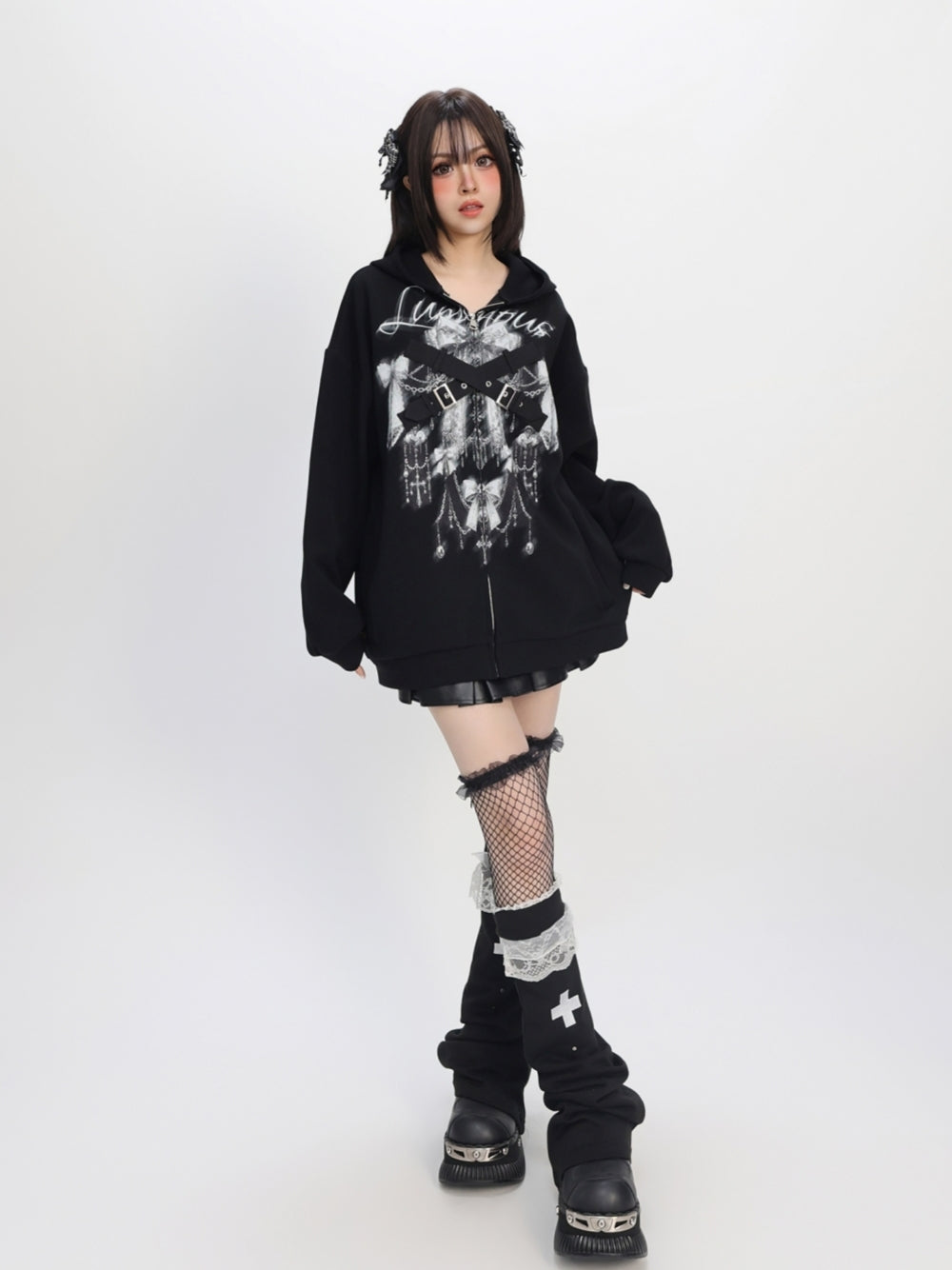 Shining Girl Plush Hoodie - Dreamy Y2K Essential with Cozy Lining