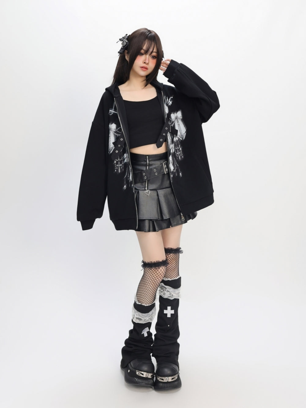 Shining Girl Plush Hoodie - Dreamy Y2K Essential with Cozy Lining