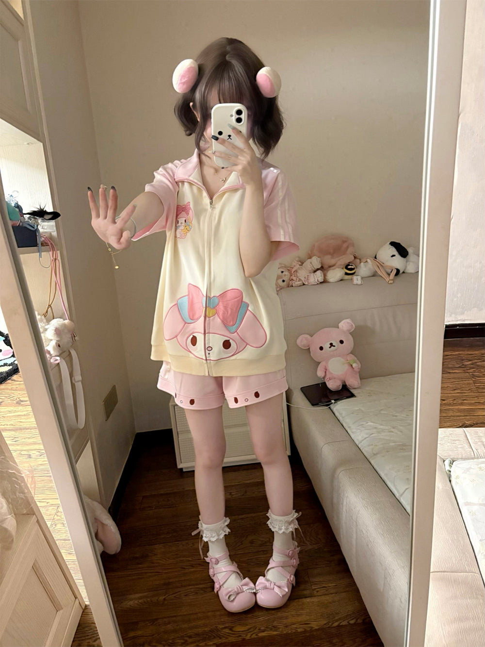 Soft Girl Aesthetic Casual clothing Top and Shorts