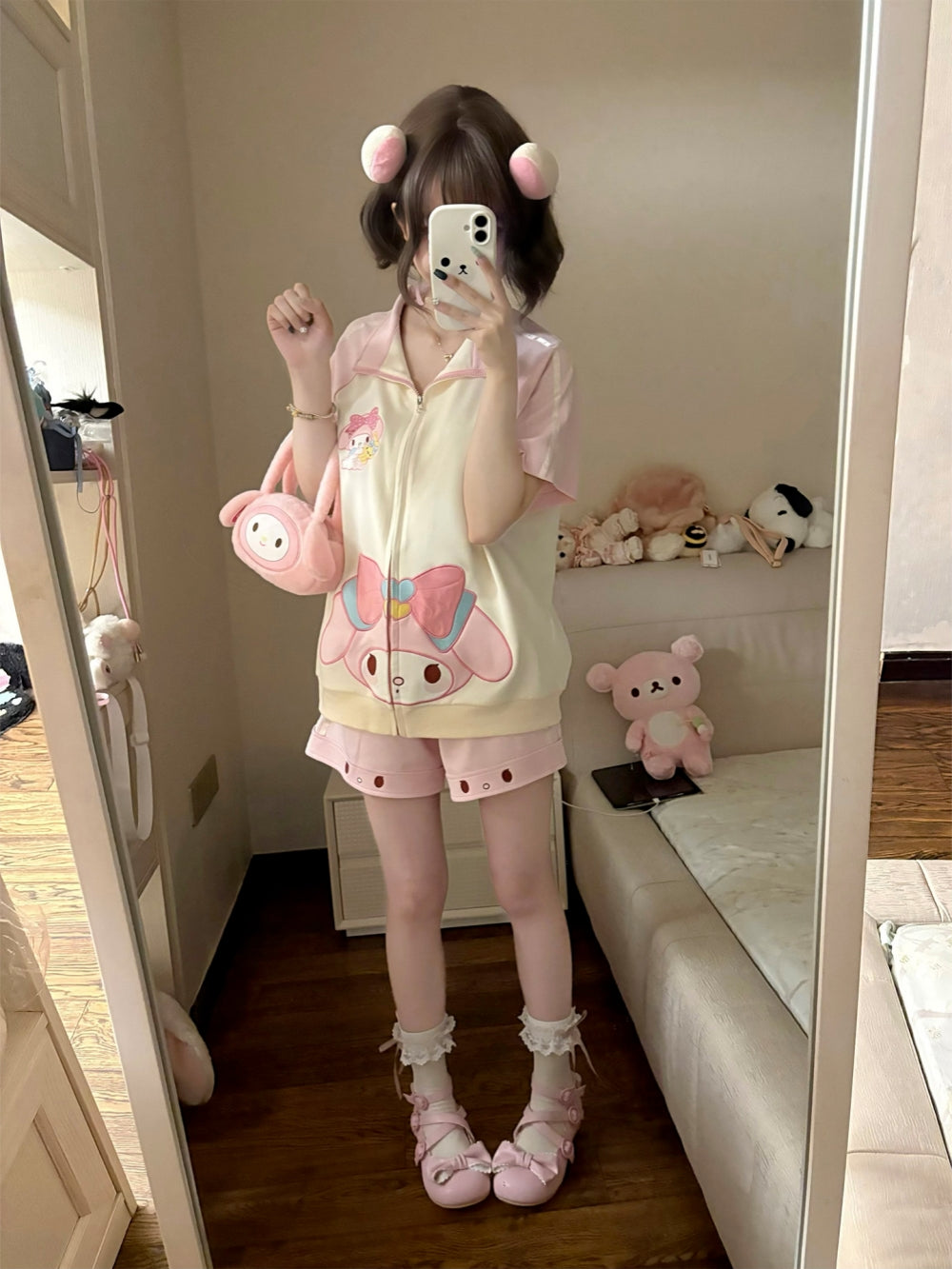 Soft Girl Aesthetic Casual clothing Top and Shorts