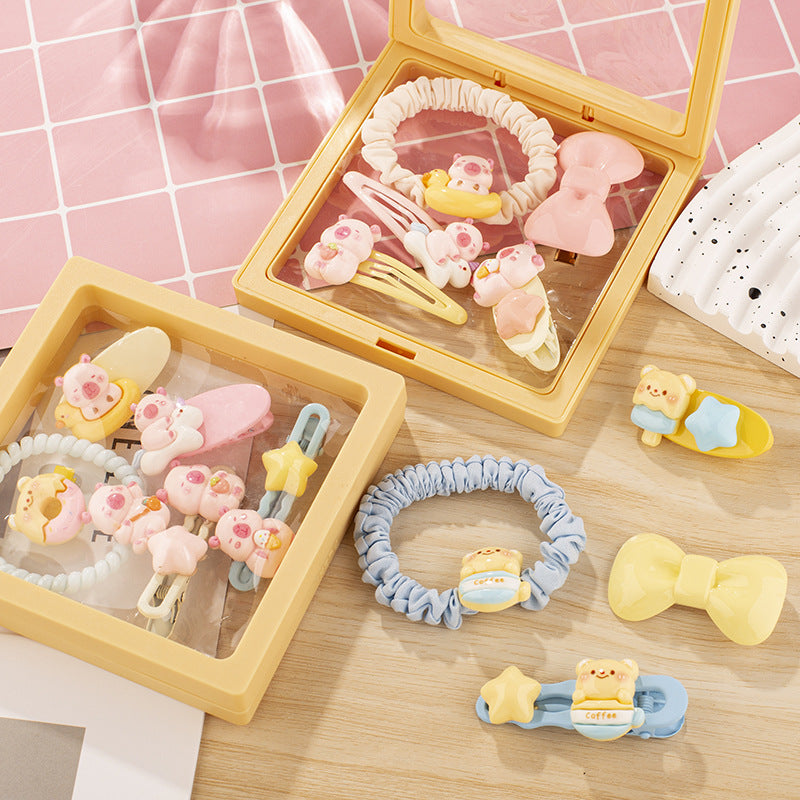 Sweet Cute Creamy Headband and Hairpin