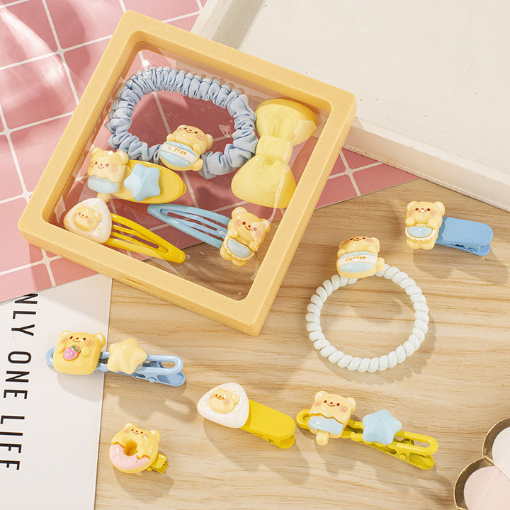 Sweet Cute Creamy Headband and Hairpin