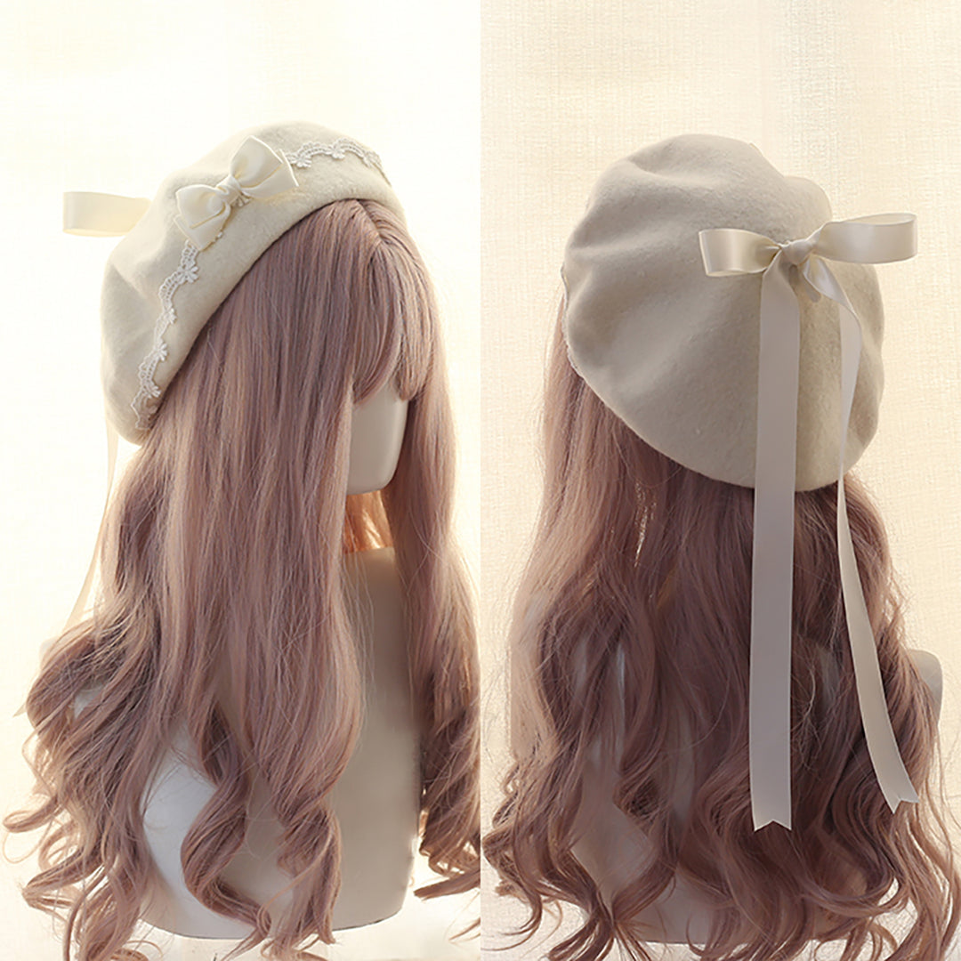 Lolita Bowknot Beret Hat