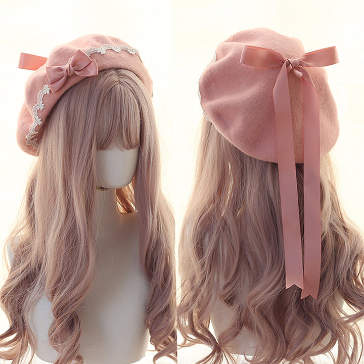 Lolita Bowknot Beret Hat