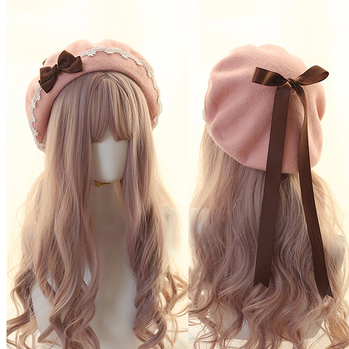 Lolita Bowknot Beret Hat