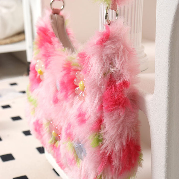 Strawberry Fluffy Shoulder Bag-dolliefae